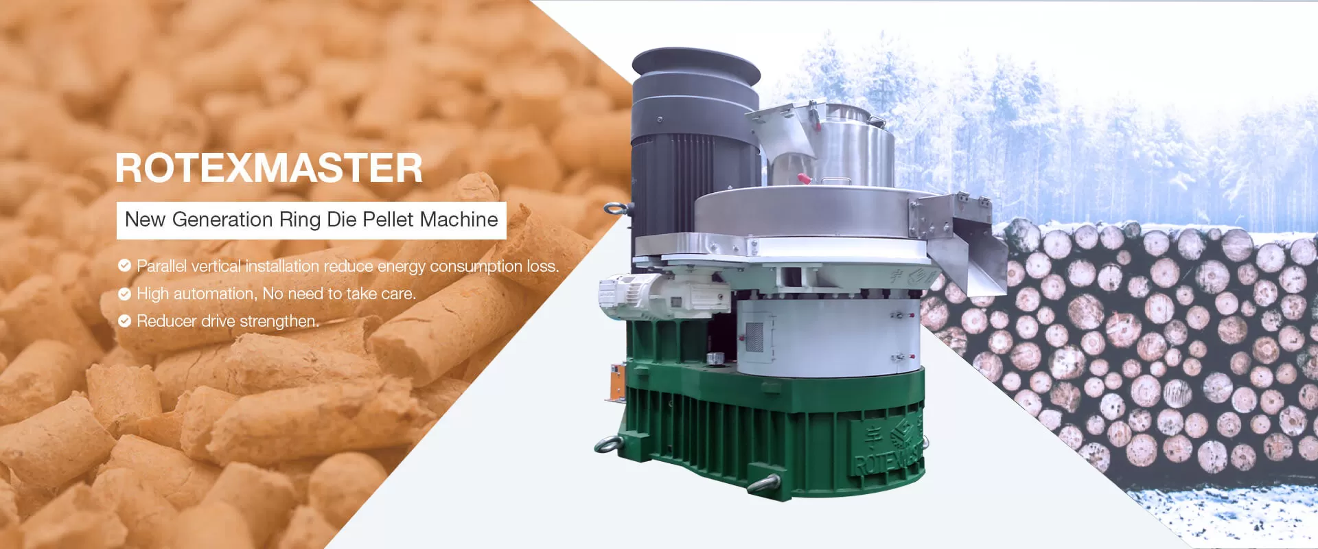 Biomass wood pellet machine